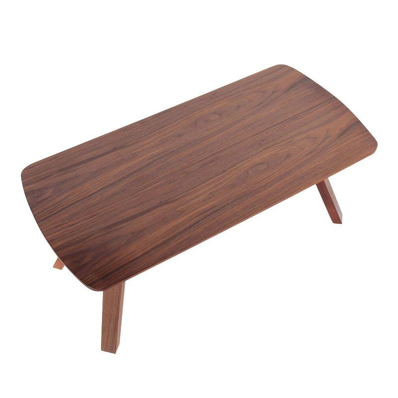 42" Folia Bench Wood/Walnut - LumiSource: Sleek Design, Tapered Legs, Entryway & Bedroom Furniture