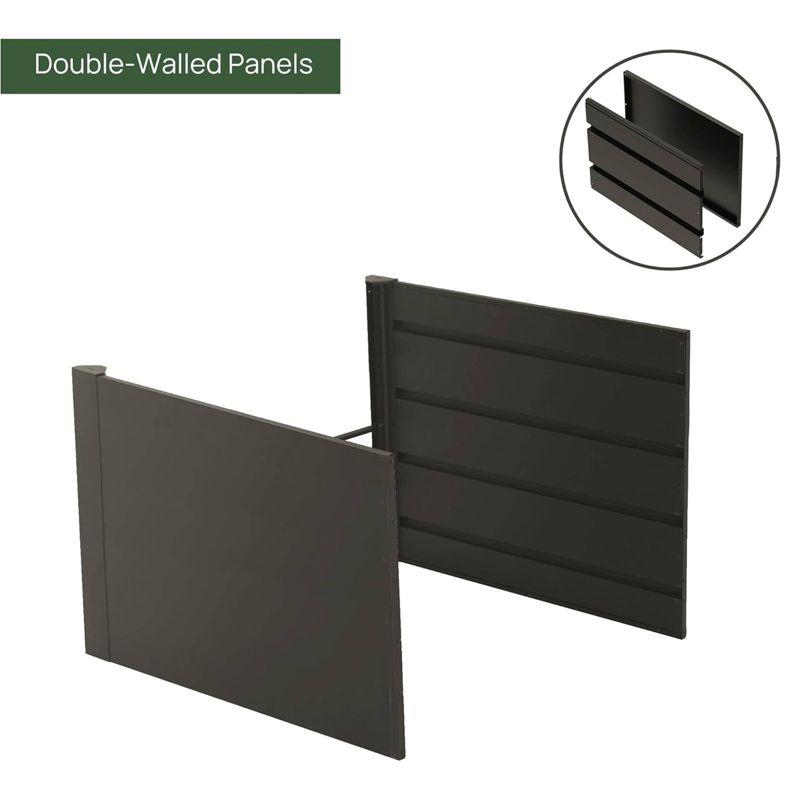 Vego Garden Modern 32" Tall Metal Outdoor Long Planter Box