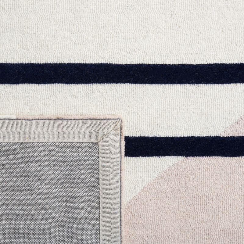 Rodeo Drive RD883 Hand Tufted Indoor Area Rug - 6'x9' - Blush/Black - Safavieh