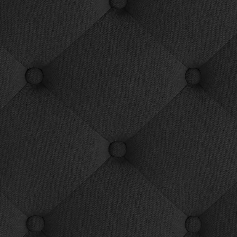 Flash Furniture Brighton Queen Size Tufted Upholstered Platform Bed in Black Fabric