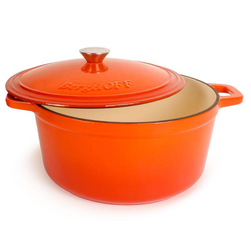 BergHOFF Neo 7Qt. Cast Iron Round Covered Dutch Oven, Orange