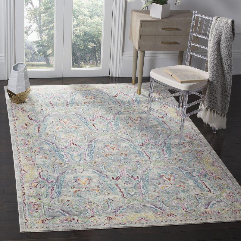 Mystique MYS925 Power Loomed Area Rug Grey / Light Blue 6' X 9' - Safavieh.