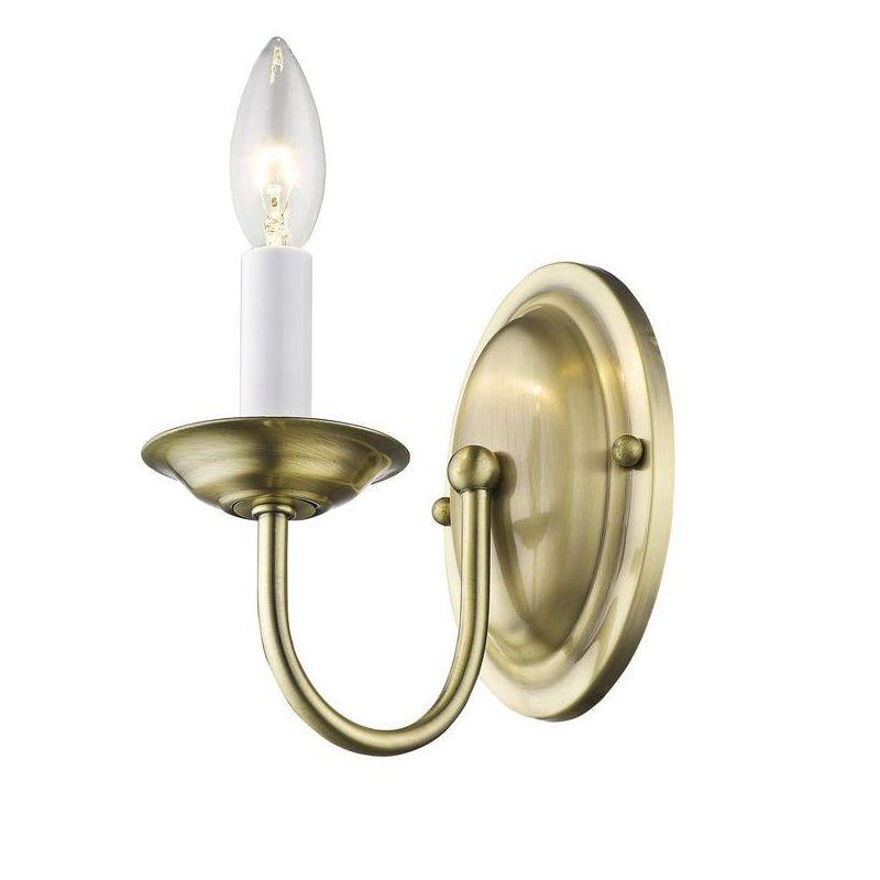 Livex Lighting Home Basics 1 - Light Wall Light in  Antique Brass