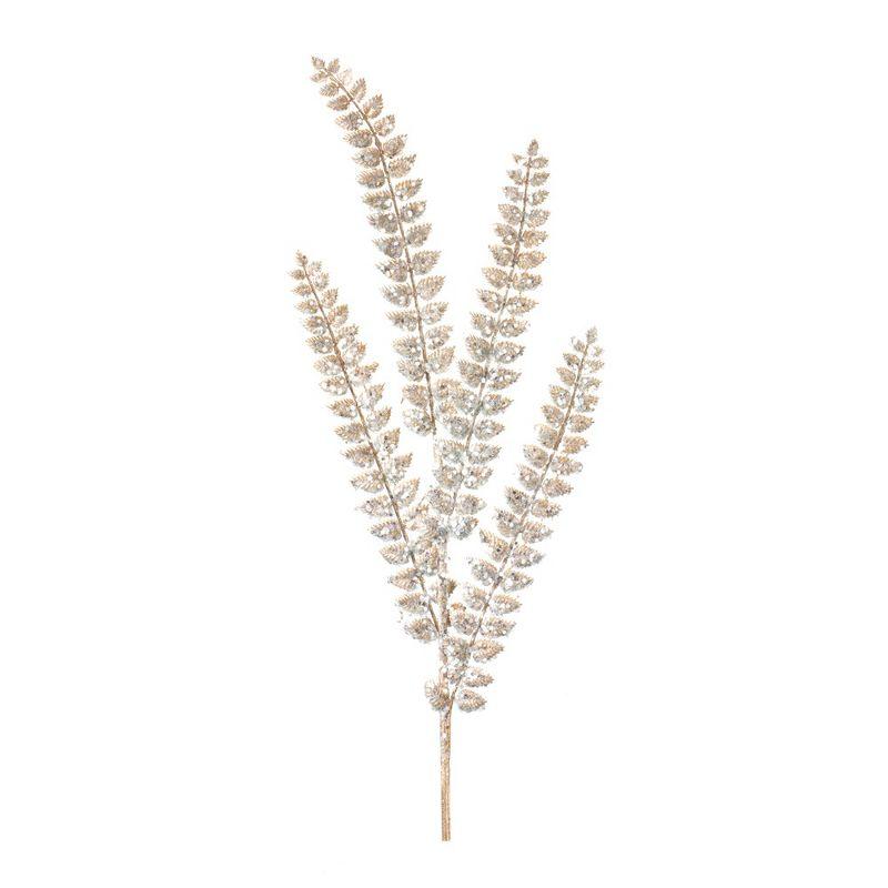 Champagne Glittered Fern Spray Set for Tabletop Decor