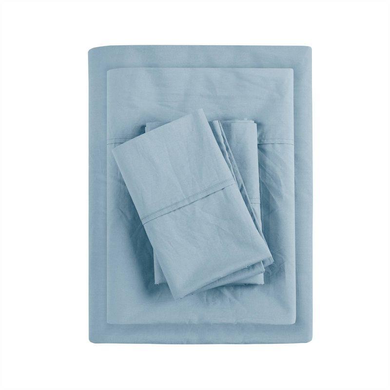 Peached Percale 200 Thread Count Relaxed Cotton Percale Sheet Set