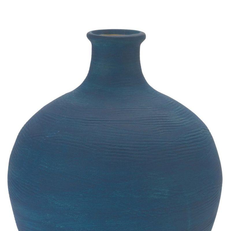 Melrose Ceramic Vase with Terracotta Accent 8.5"H