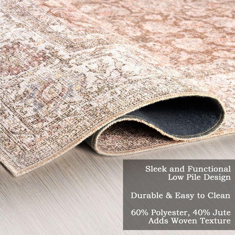 Nuloom Hillstone Collection Glenette Traditional Vintage Medallion Area Rug, 10' x 13', Ivory