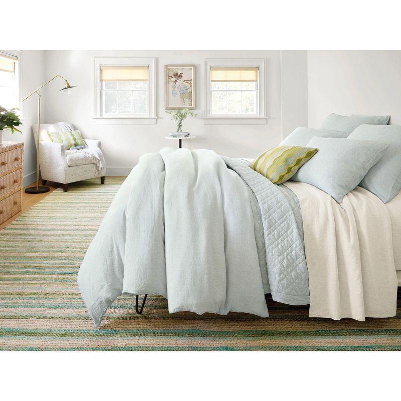 Francisco Green Handwoven Cotton Rug
