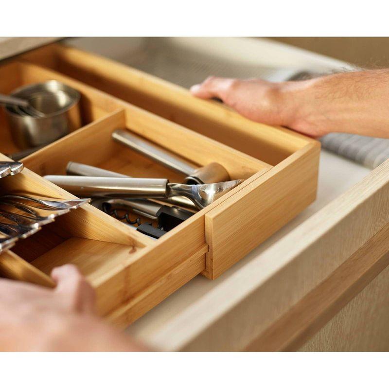 Joseph Joseph DrawerStore Bamboo Expandable Cutlery, Utensil and Gadget Organizer