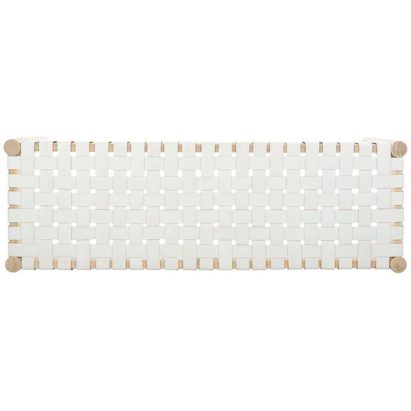 Orin 47" Woven Leather Bench
