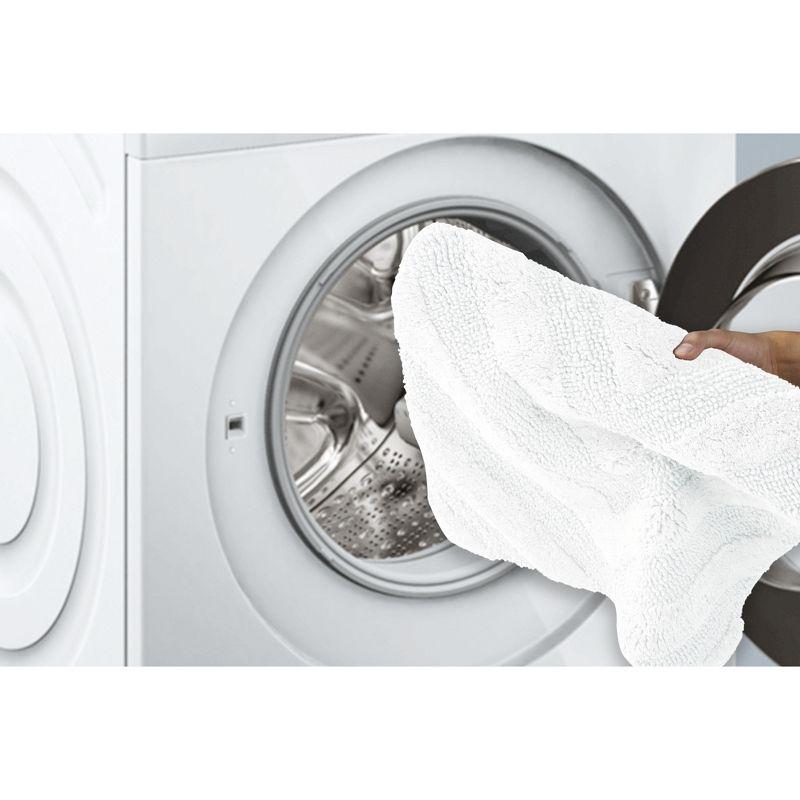 Better Trends Hugo 100% Cotton Tufted Non-Slip Backing Bath Rug 20" x 20" Contour - White