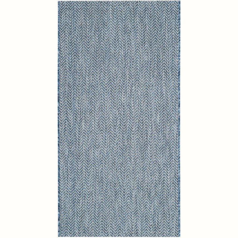 Courtyard CY8022 Power Loomed Indoor and Outdoor Accent Rug - Navy/Grey - 2'7"x5' - Safavieh