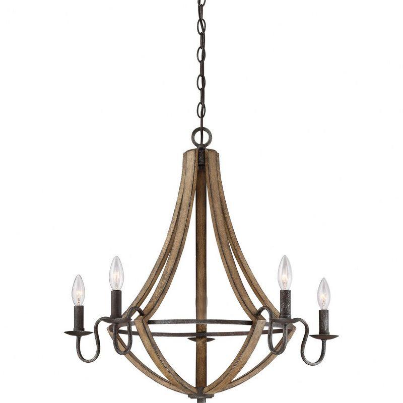 Quoizel Lighting Shire 5 - Light Chandelier in  Rustic Black