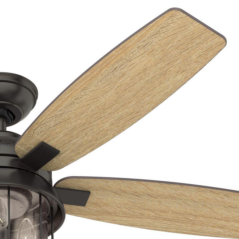 Hunter Fan 52" Coral Bay 5 - Blade Outdoor Standard Ceiling Fan with Remote Control and Light Kit Included