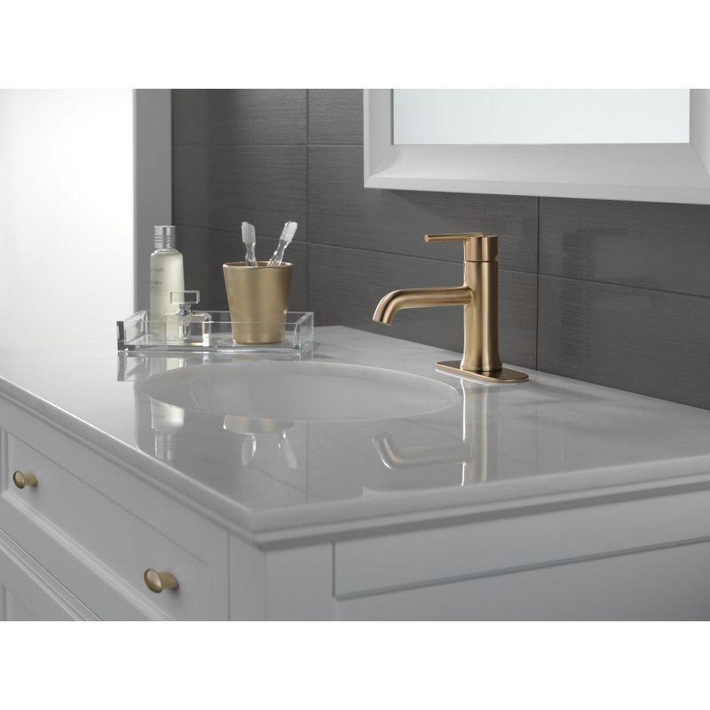 Delta Trinsic Modern Stainless Steel & Bronze Bathroom Faucet