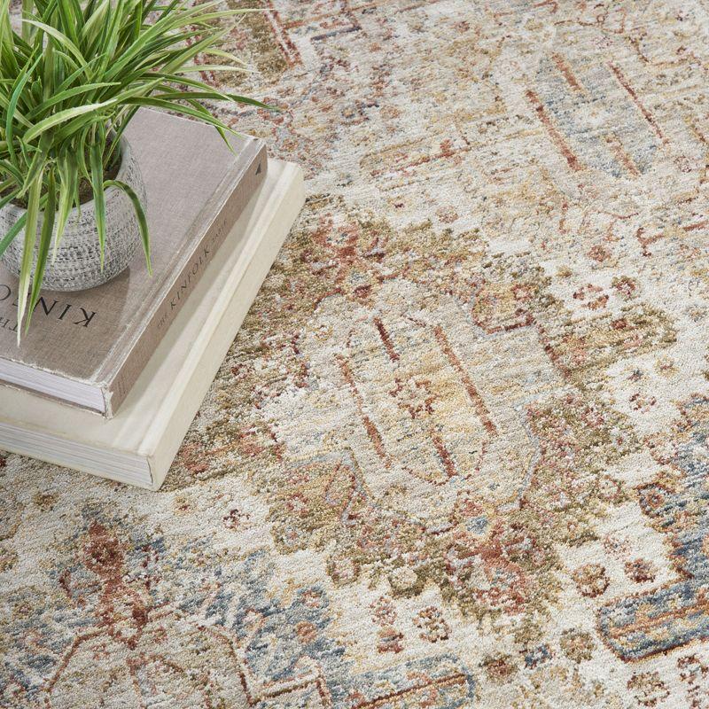 Nourison Petra Oramental Indoor Rug Ivory Multi 5'3" x 7'8"