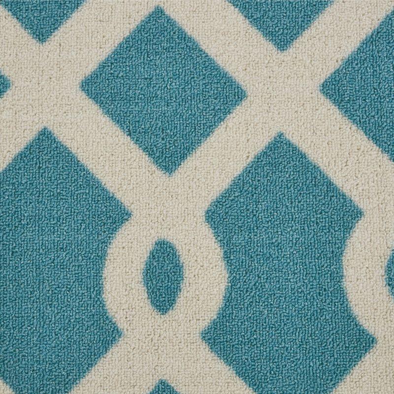 Easterly Geometric Blue/White Outdoor Area Rug