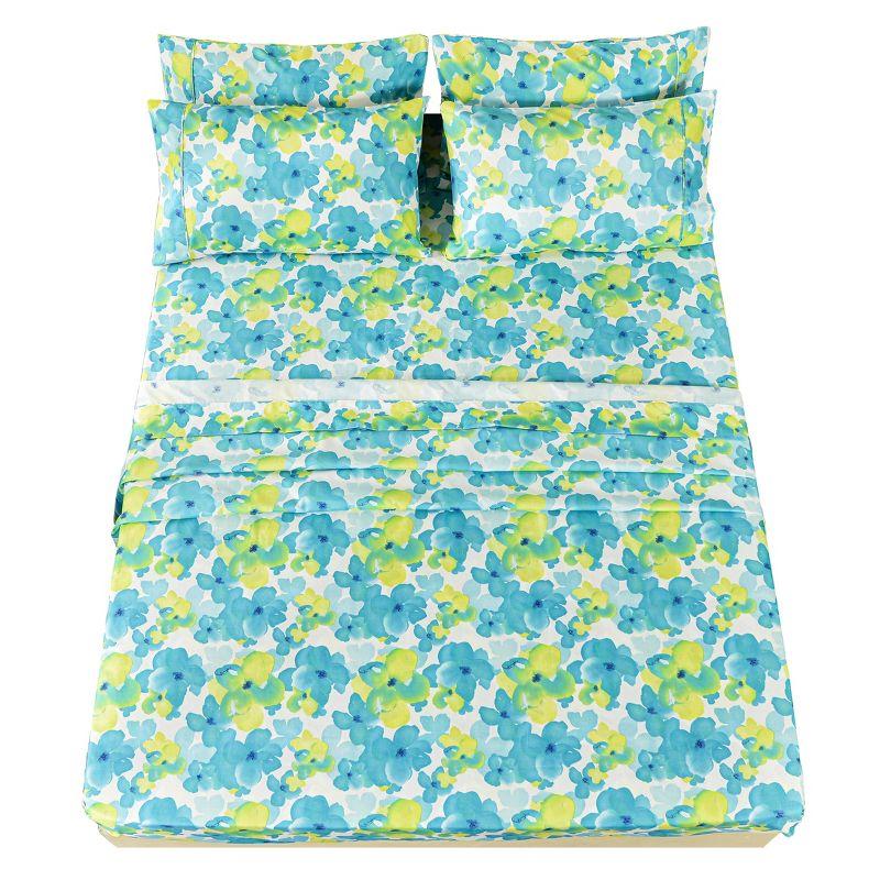 Microfiber Floral Sheet Set