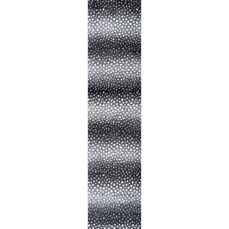 2'x10' Antelope Modern Animal Runner Rug, Black/Cream - JONATHAN Y