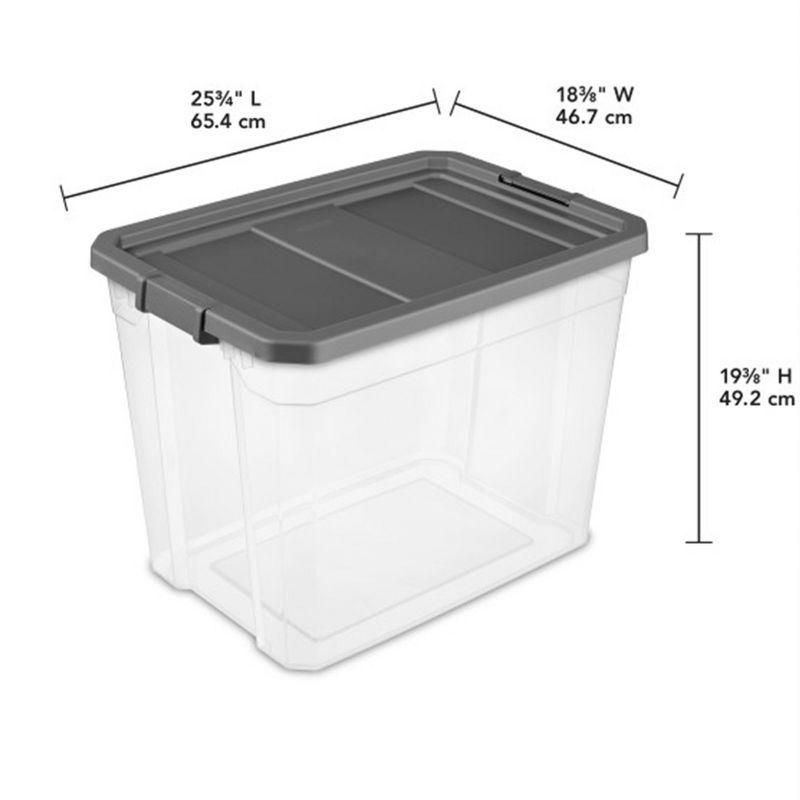 Sterilite 108 Qt. Clear Stacker Storage Container Tote w/ Latching Lid