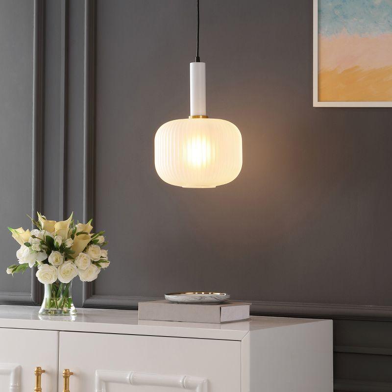 Naois 10" Pendant - PND4149 - White/Black - Safavieh