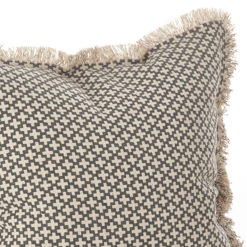 20" Slate Cotton Moroccan Tile Design Square Throw Pillow