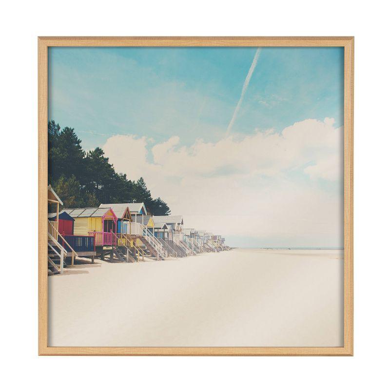 Kate & Laurel All Things Decor 24" x 24" Blake Small Spaces by Laura Evans Framed Printed Acrylic Natural : Modern Nautical Wall Decor