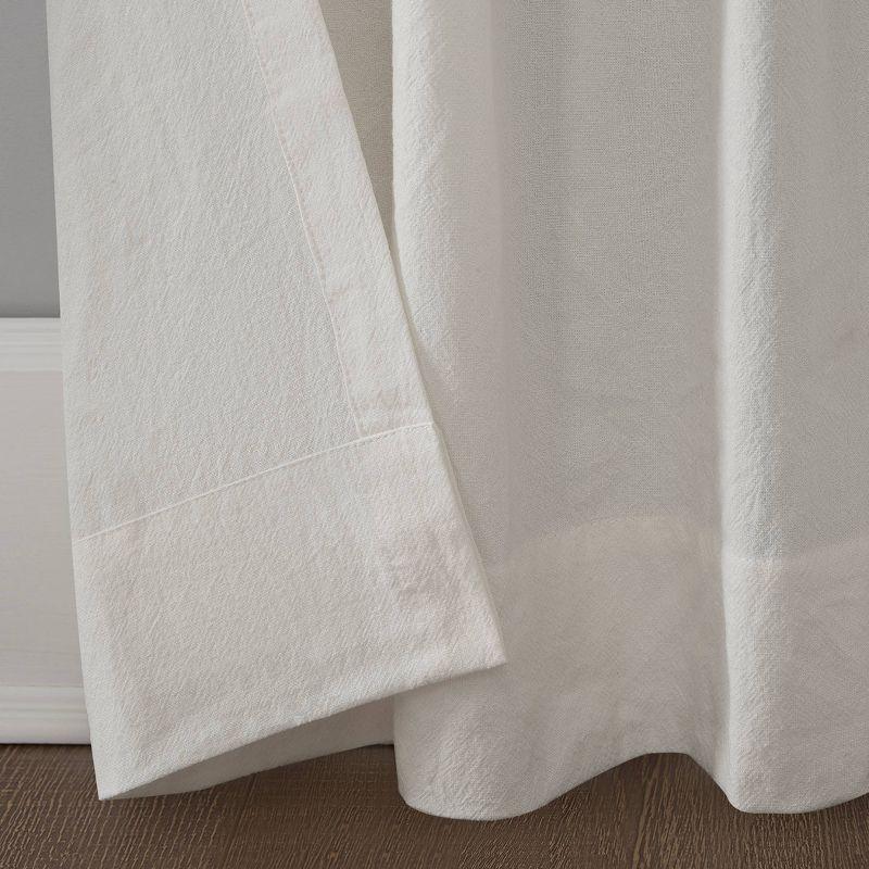 Archaeo Light Filtering Washed Cotton Twist Tab Curtain Panel