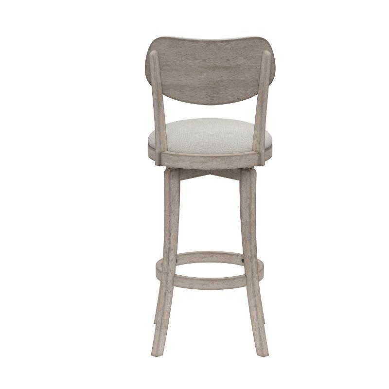 Sloan Barstool Gray - Hillsdale Furniture: Swivel, Upholstered, Aged Wood Finish, 43.5" Height