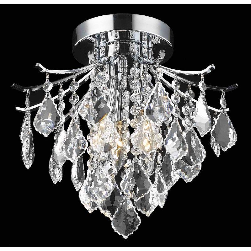 Elegant Lighting Amelia Collection Flush Mount D12in H12in Lt:3 Chrome Finish