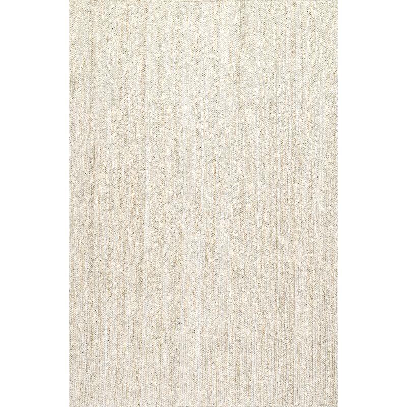 Handmade Off-White Braided Jute 6' x 9' Area Rug