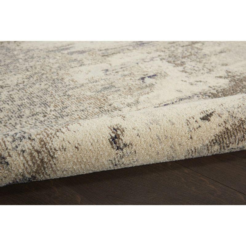 Nourison Celestial CES02 7'10" Round Ivory/Grey Area Rug