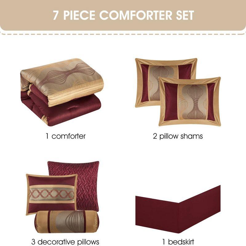 Kath 7 Piece Microfiber Modern & Contemporary Comforter Set