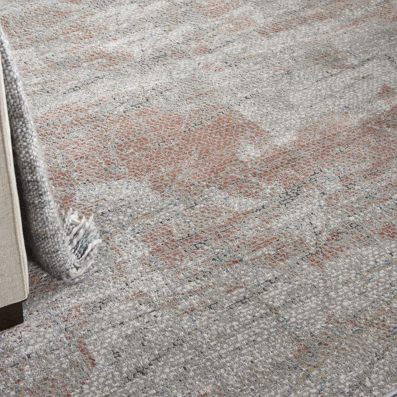 Nourison Rustic Textures Indoor Area Rug Light Grey/Rust 7'10" x 10'6"