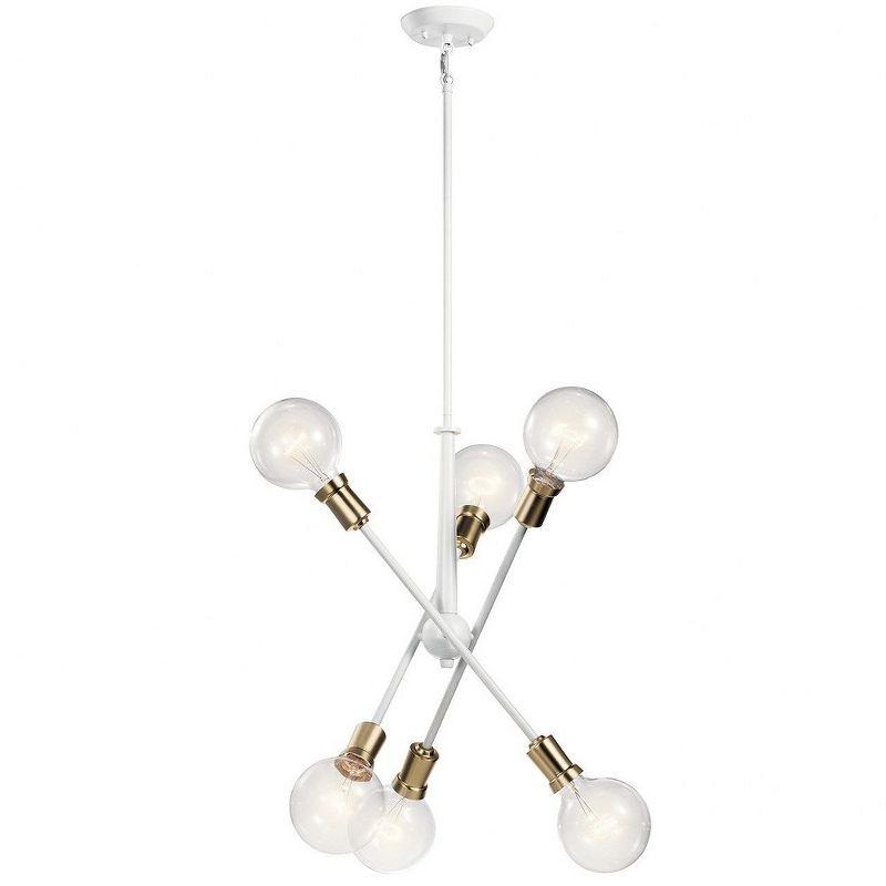 George Oliver 6 - Light Dimmable Sputnik Modern Linear Chandelier