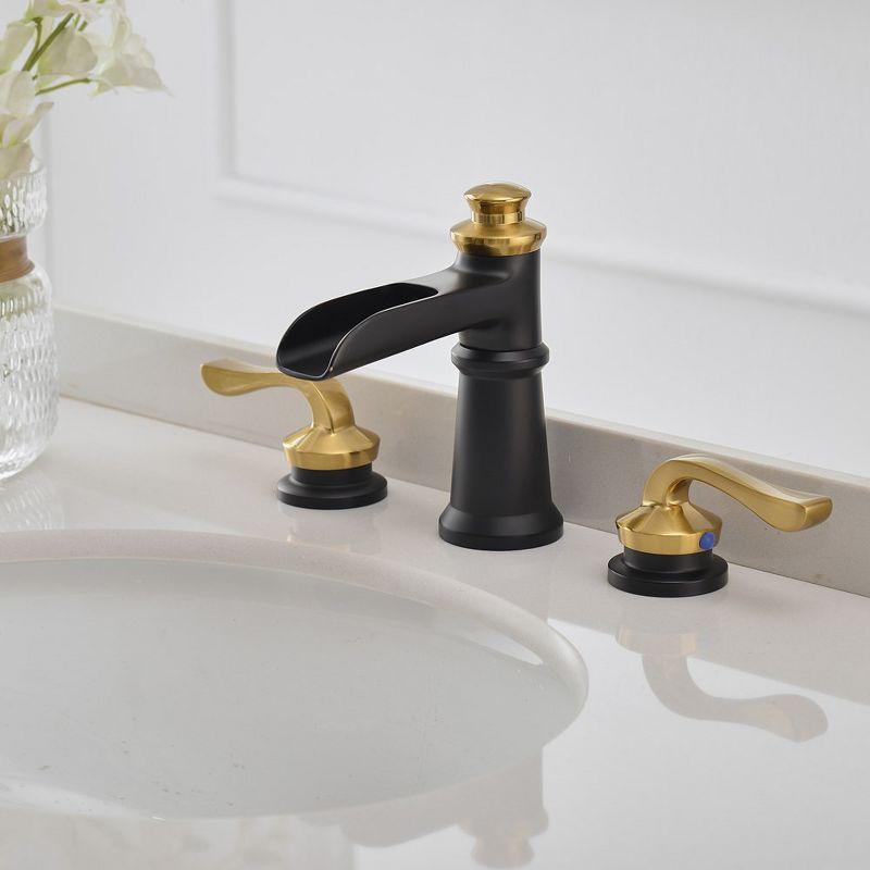 8-16 Inch 3 Holes 2 Handle Widespread Bathroom Sink Faucet