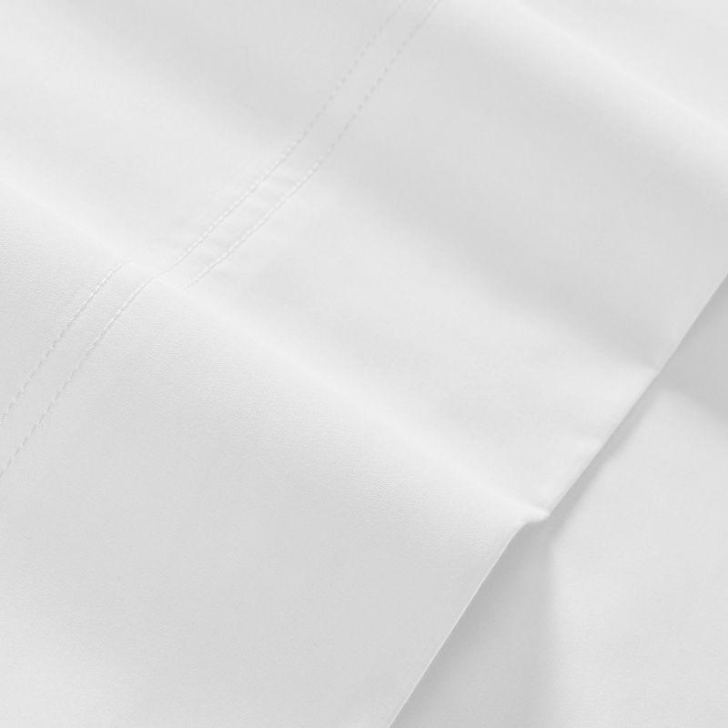 Luxury Bed Sheets Set -  800 Thread Count 100% Cotton Sheets, Deep Pocket, Soft, Cool & Breathable by California Design Den - Bright White, Queen