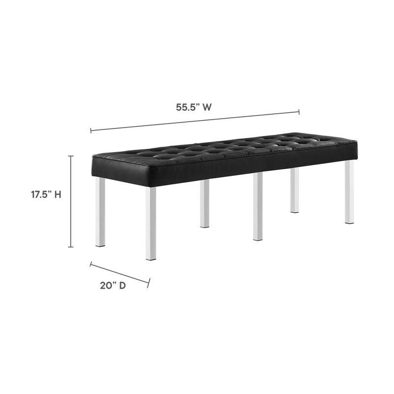 Modway Loft Tufted Vegan Leather Bench by Modway