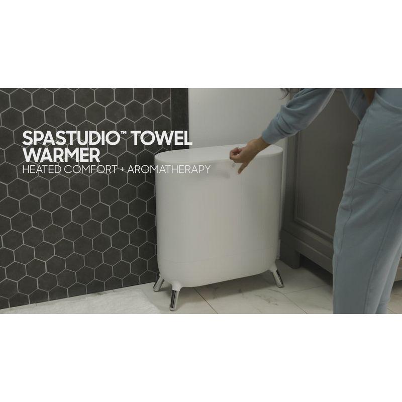 Sharper Image SpaStudio Towel Warmer Heated Comfort Aromatherapy