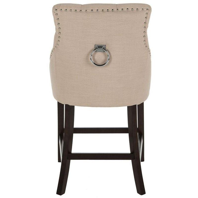 Eleni Tufted Wing Back Counter Stool (Set Of 2)  - Safavieh