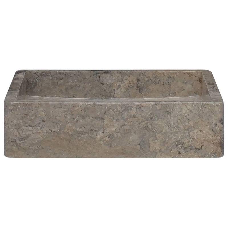 vidaXL Sink Gray 15.7 in.x15.7 in.x3.9 in. Marble