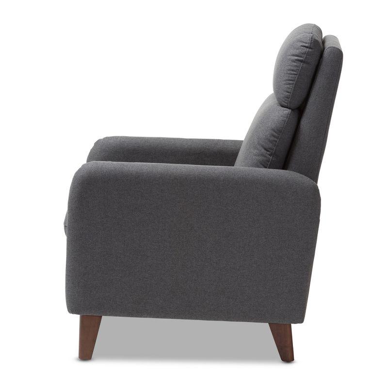 Casanova Mid - Century Modern Fabric Upholstered Lounge Chair - Baxton Studio