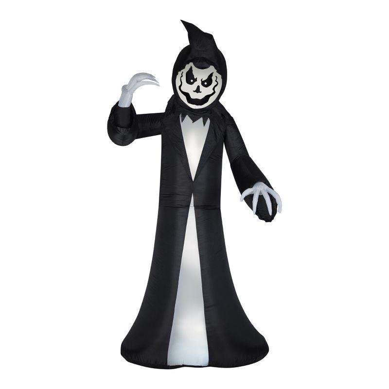 9.5' Black and White Halloween Inflatable Reaper Decoration