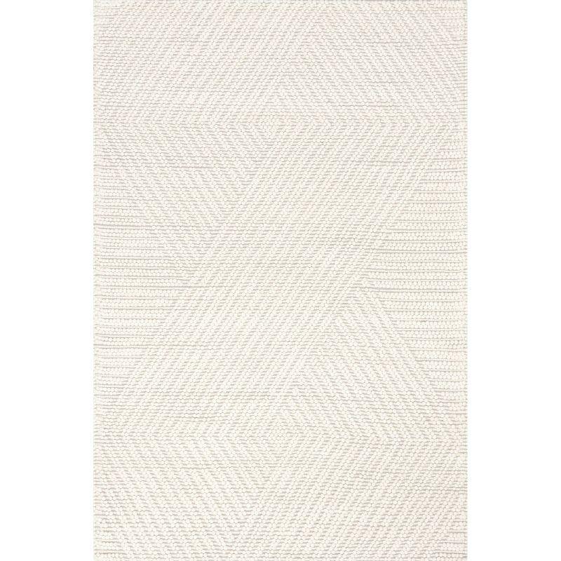 Nuloom Bijorne Modern Geometric Wool Indoor Area Rug, 5' x 8', Ivory