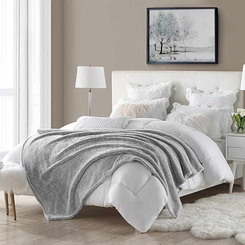 Swift Home Ultra Plush Solid and Frost Tip Throw Blanket