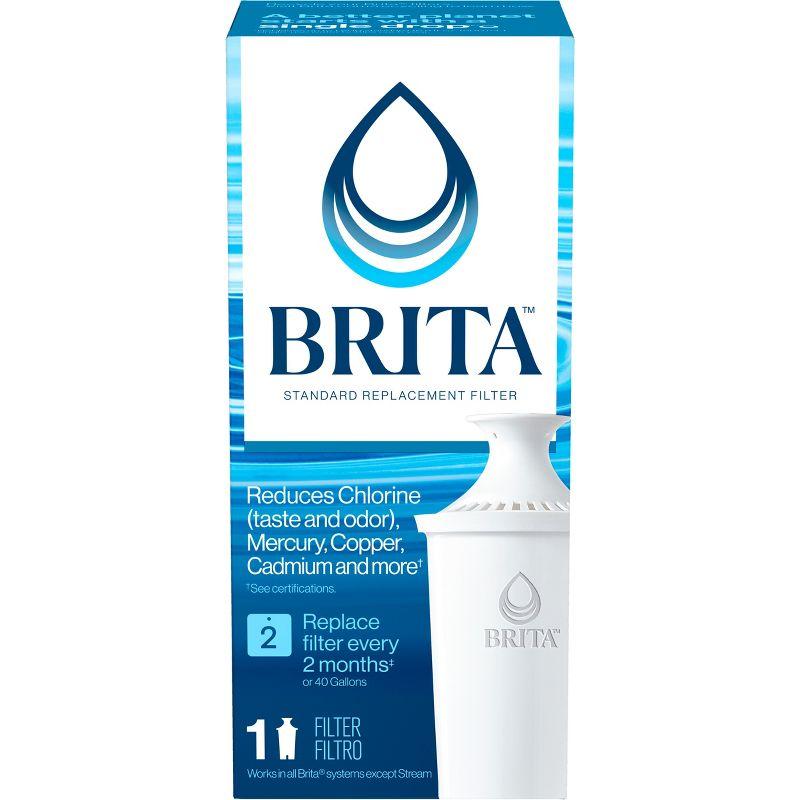 Brita Advanced Replacement Water Filter for Pitchers: Reduces Odors, Filters Chlorine