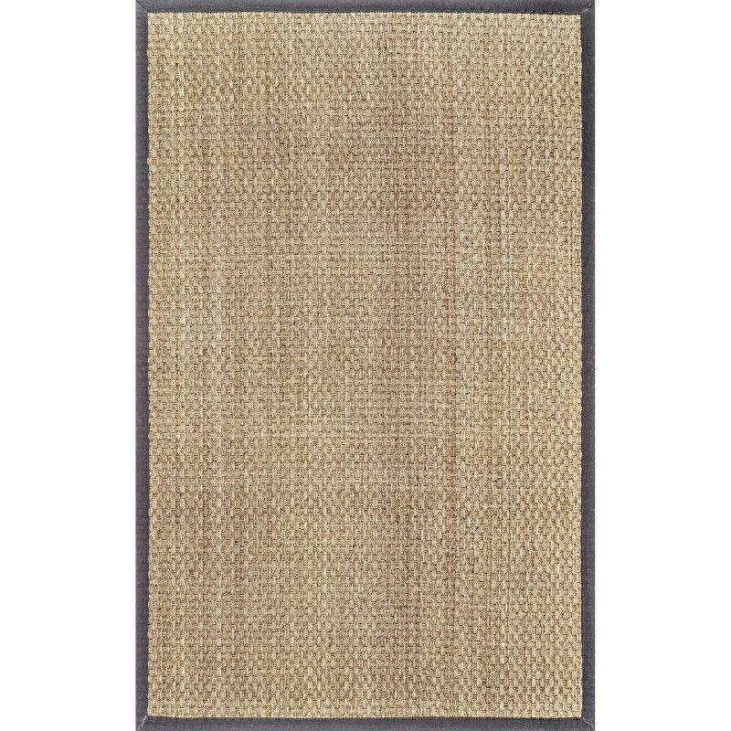 Coastal Cool Dark Gray Seagrass 4' x 6' Versatile Area Rug