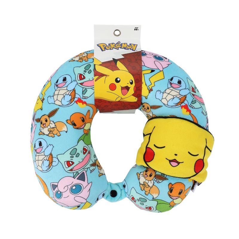 Pokemon Blue and Yellow Memory Foam Travel Pillow Set