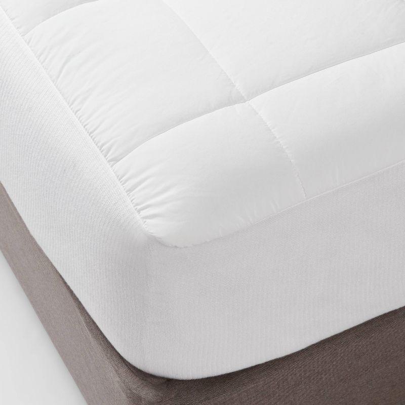 Twin XL Waterproof Down Alternative Mattress Pad - Threshold™: Hypoallergenic, Quilted, Fits 18" Depth