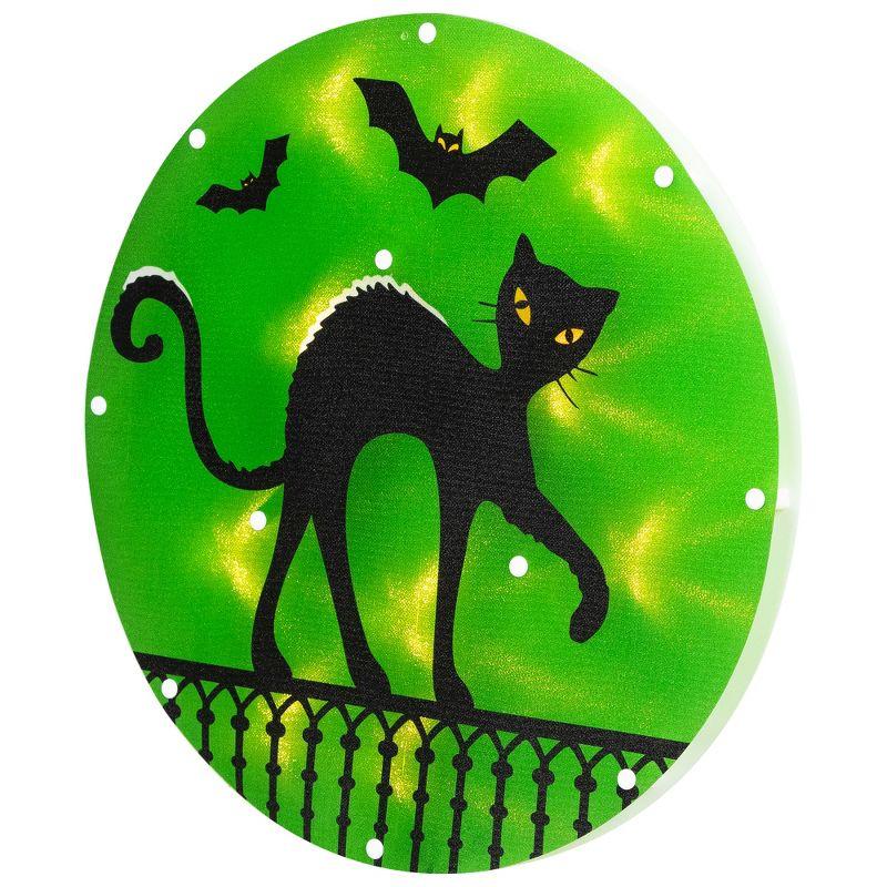 Northlight Seasonal 13.75" Lighted Black Cat Halloween Window Silhouette
